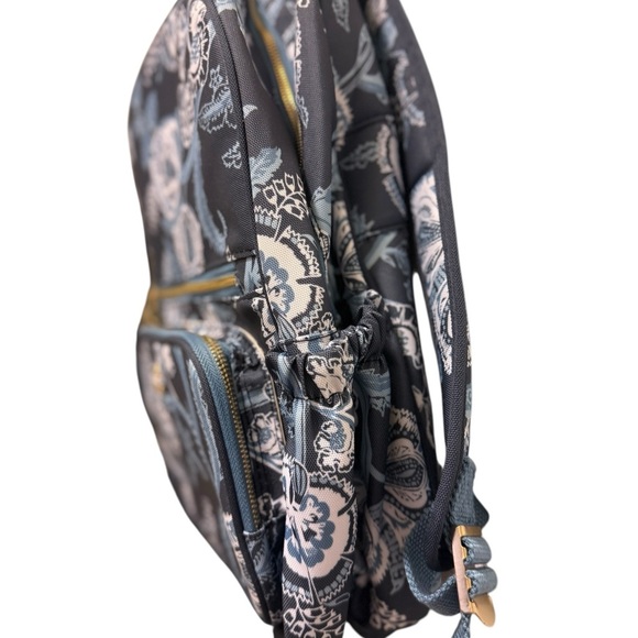 Spartina 449 blue  and Cream Floral tech Backpack - Picture 4 of 16